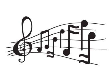 İzole müzik pentagram