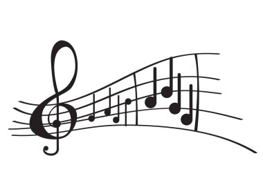 İzole müzik pentagram