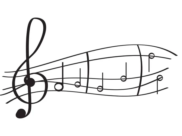 Изолированная музыкальная пентаграмма — стоковый вектор