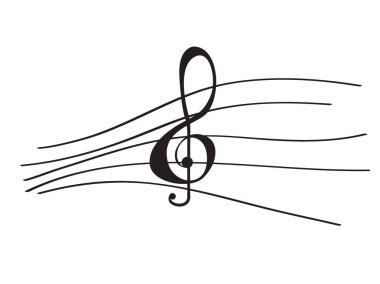 İzole müzik pentagram