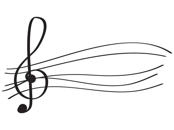 Ізольована музичні Пентаграма — стоковий вектор