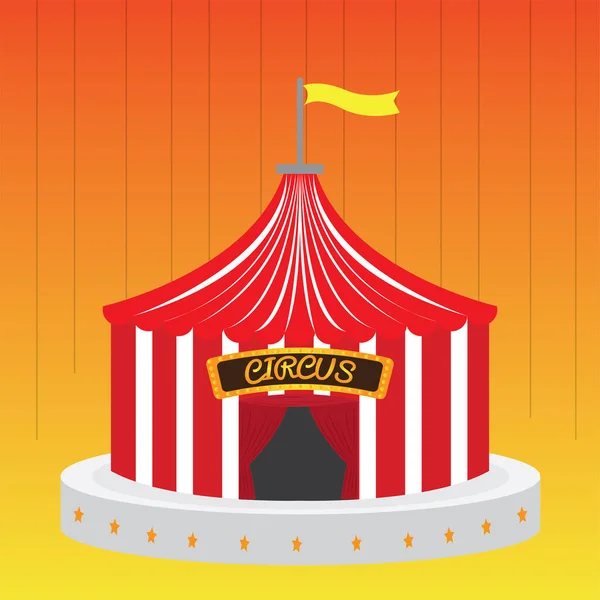 Big top illustration. Circus — Stock Vector