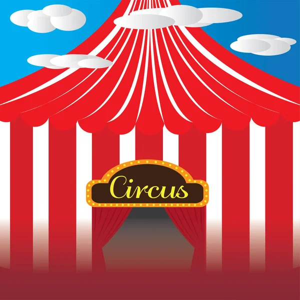 Große Top-Illustration. Zirkus — Stockvektor
