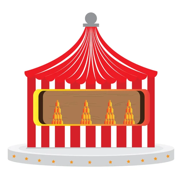 Stand de jeu de cirque — Image vectorielle