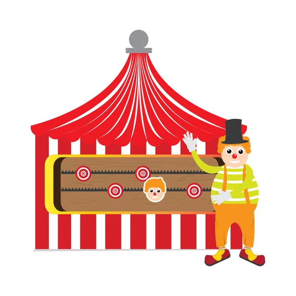 Stand de jeu de cirque — Image vectorielle