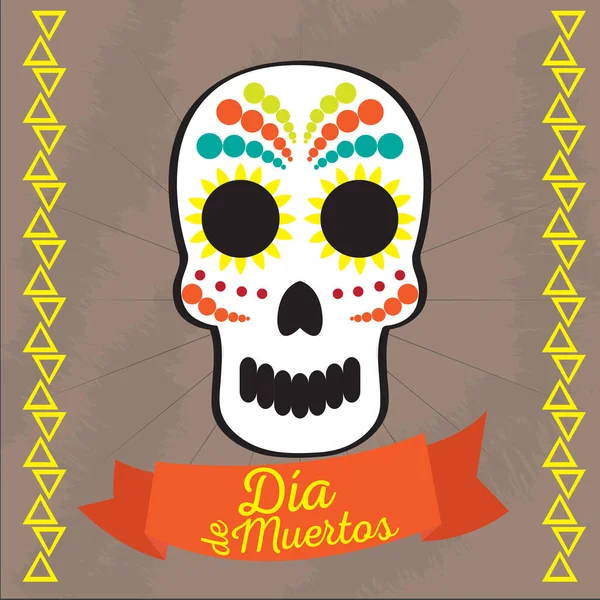 Cartel de Dia de los muertos — Vector de stock