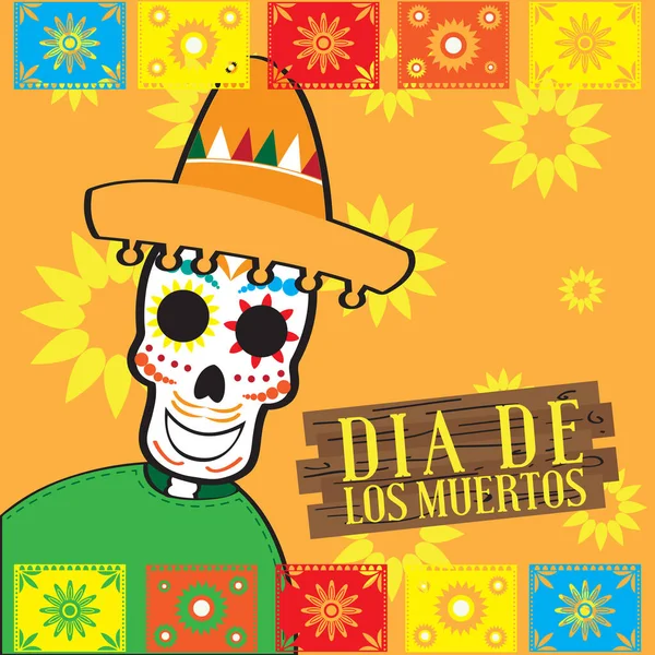 Cartel de Dia de los muertos — Vector de stock