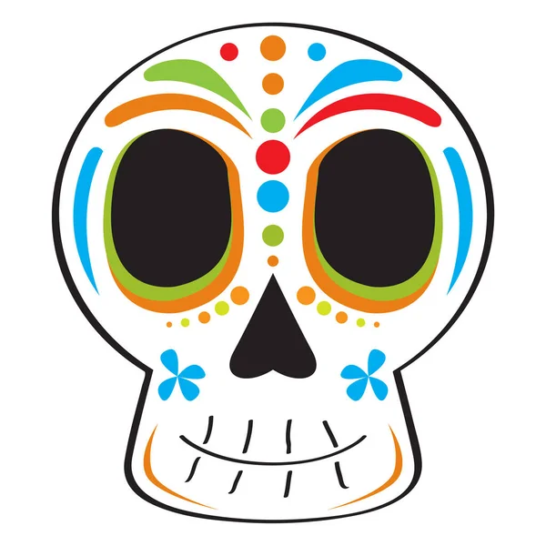 メキシコの頭蓋骨。Dia de los muertos — ストックベクタ