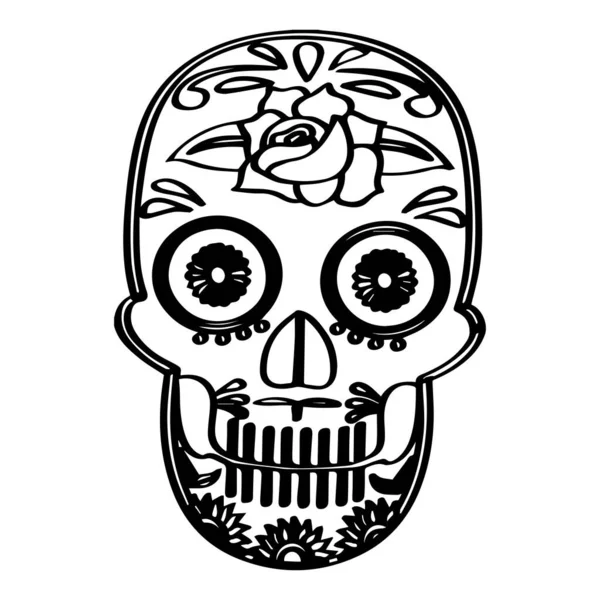 Plan d'un crâne mexicain — Image vectorielle
