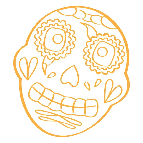 Plan d'un crâne mexicain — Image vectorielle
