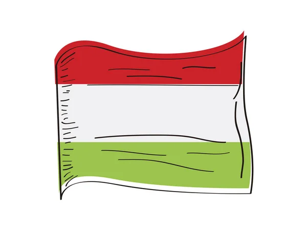 Bandeira da Hungria — Vetor de Stock