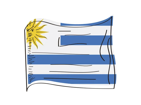 Bandera de Uruguay — Archivo Imágenes Vectoriales