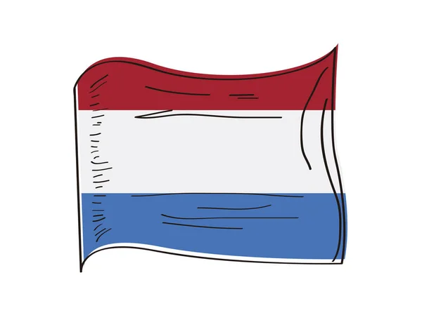 Flagge der Niederlande — Stockvektor