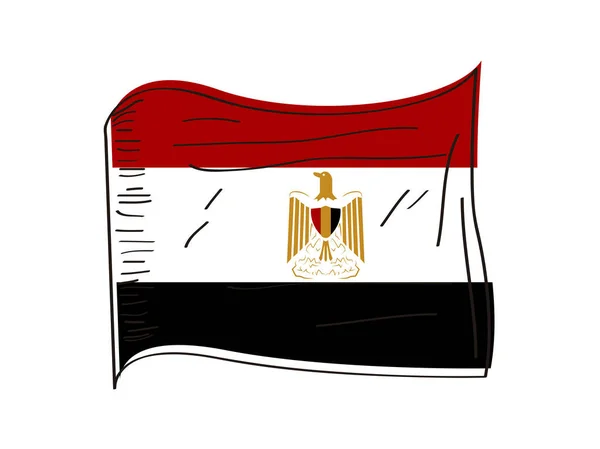 Bandera de Egipto — Archivo Imágenes Vectoriales