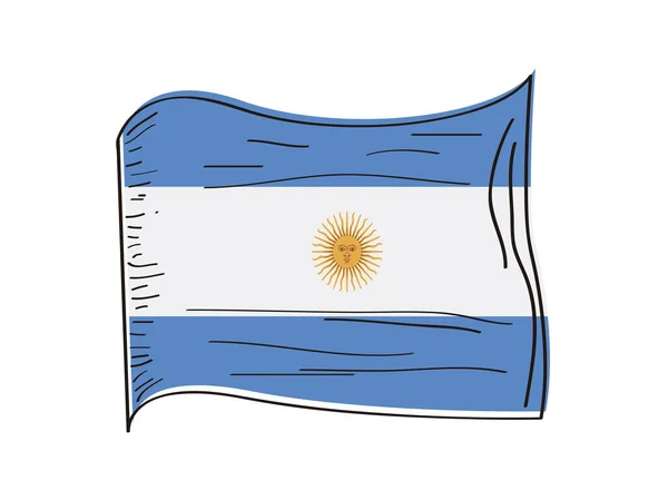 Bandiera dell'Argentina — Vettoriale Stock