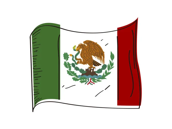 Drapeau du Mexique — Image vectorielle