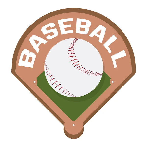 Illustrazione scudo da baseball — Vettoriale Stock