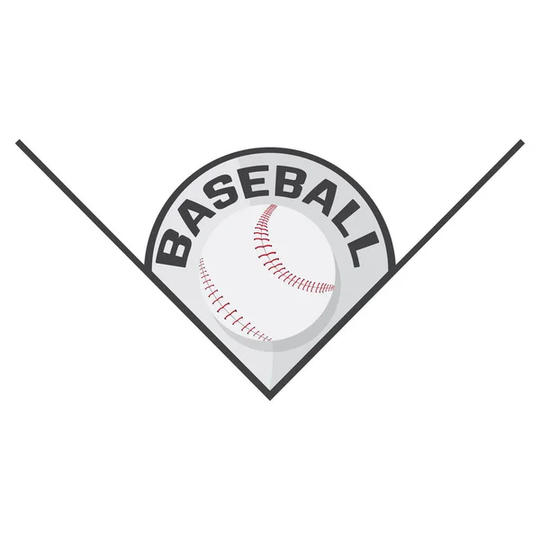 Baseball shield illustration — Stock Vector
