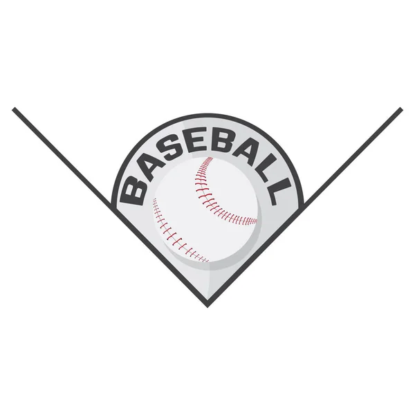 Illustrazione scudo da baseball — Vettoriale Stock