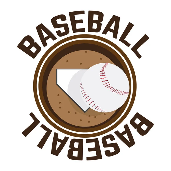 Baseballový štít ilustrace — Stockový vektor