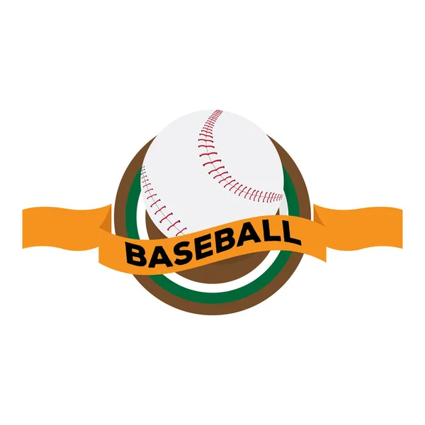Baseball shield illustration — Stock Vector