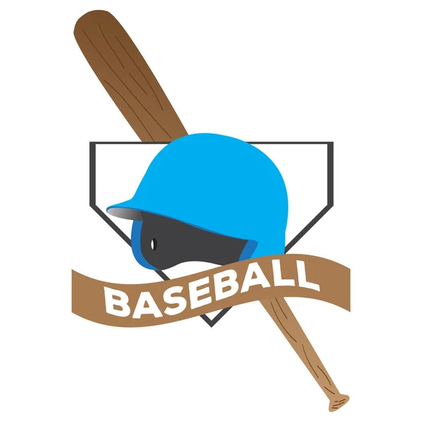 Illustrazione scudo da baseball — Vettoriale Stock