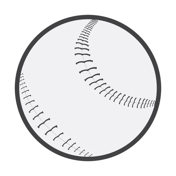 Ισόπεδη μπάλα του μπέιζμπολ — Διανυσματικό Αρχείο