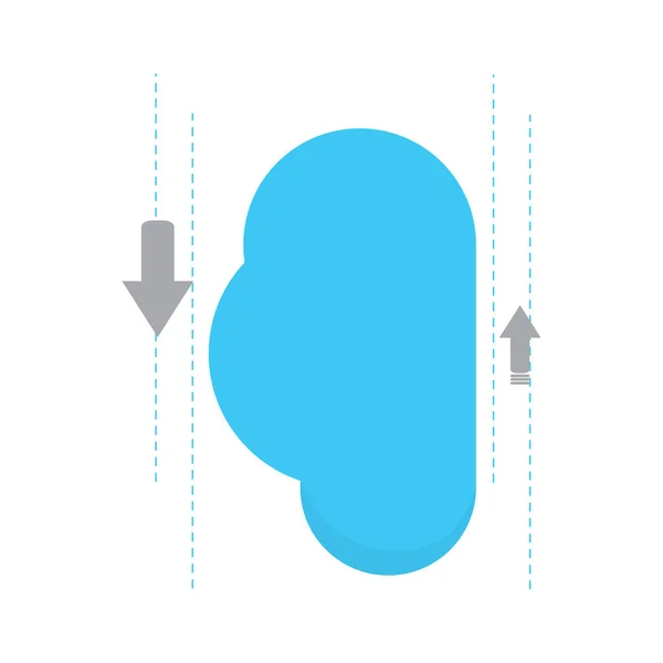 孤立したWebクラウドアイコン — ストックベクタ