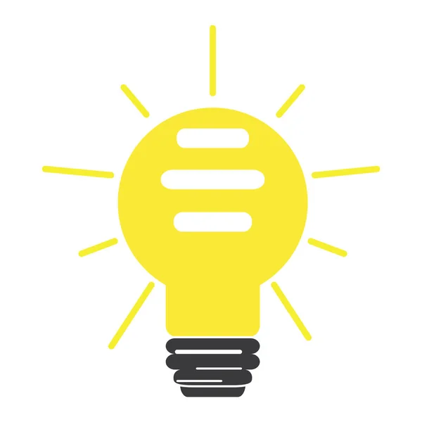 Isolated light bulb icon — Stock Vector