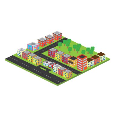 İzole edilmiş 3d megalopolis