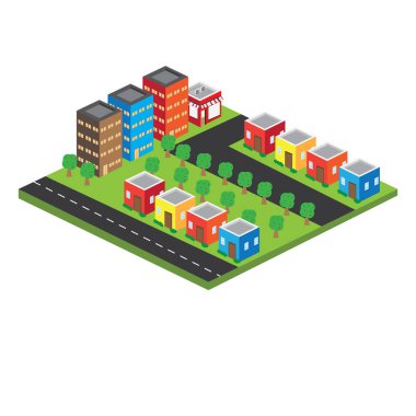 İzole edilmiş 3d megalopolis