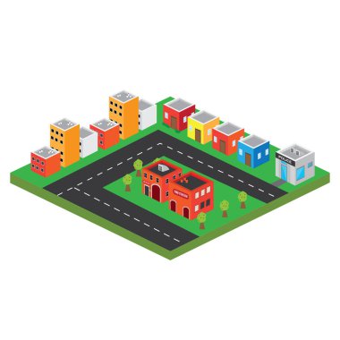 İzole edilmiş 3d megalopolis