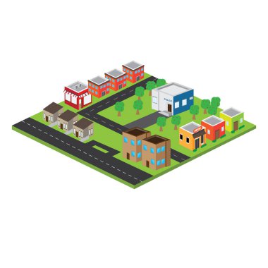 İzole edilmiş 3d megalopolis