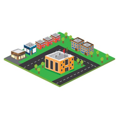 İzole edilmiş 3d megalopolis