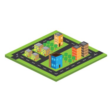 İzole edilmiş 3d megalopolis