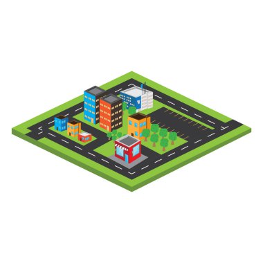 İzole edilmiş 3d megalopolis