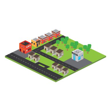 İzole edilmiş 3d megalopolis