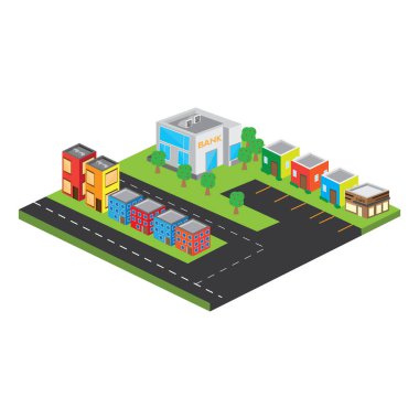 İzole edilmiş 3d megalopolis