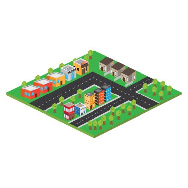 İzole edilmiş 3d megalopolis