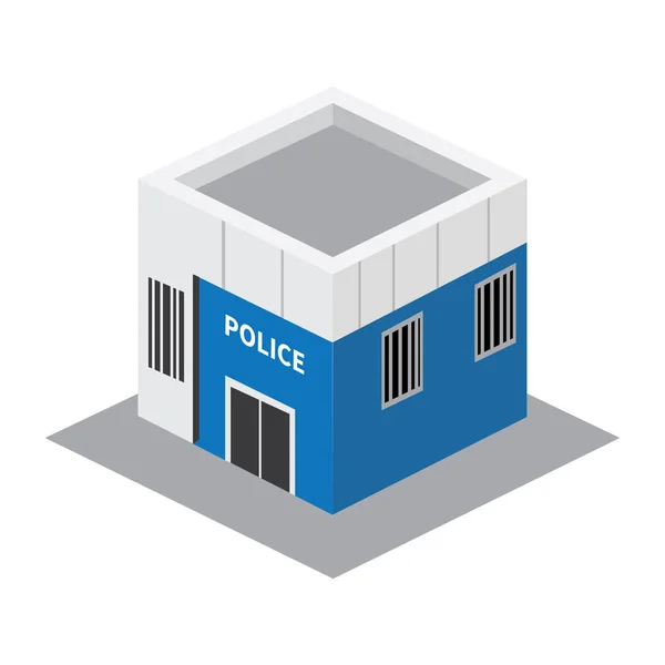 3d politiebureau — Stockvector