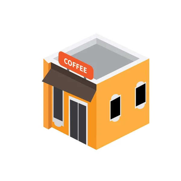 3D coffee shop — Stock Vector