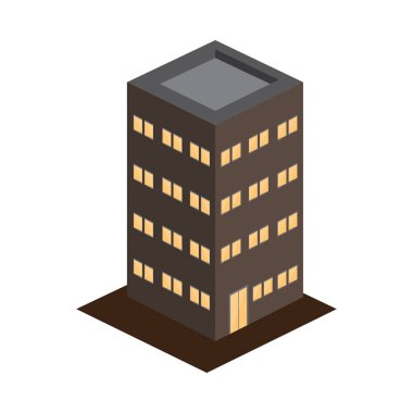 3D modern apartman binası