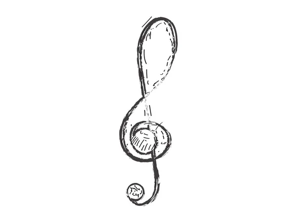 Σκίτσο τριπλού clef — Διανυσματικό Αρχείο