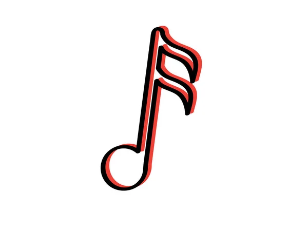 Decimosexto icono de nota musical — Archivo Imágenes Vectoriales
