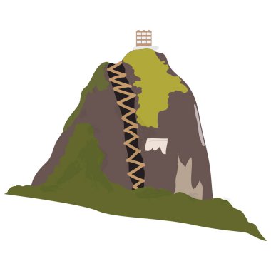 Isolated guatape mountain from Colombia