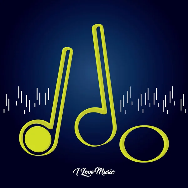 Ensemble de notes musicales — Image vectorielle