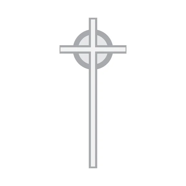 Monument isolé de croix de religion — Image vectorielle