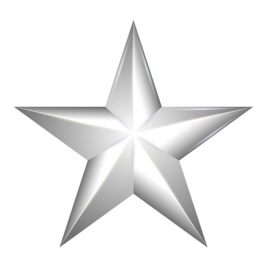 İzole edilmiş 3D yıldız