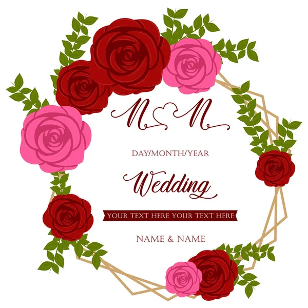 Elegante invitación al matrimonio — Vector de stock