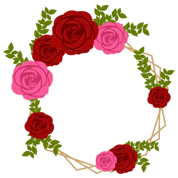 Roses frame illustration — Stock Vector